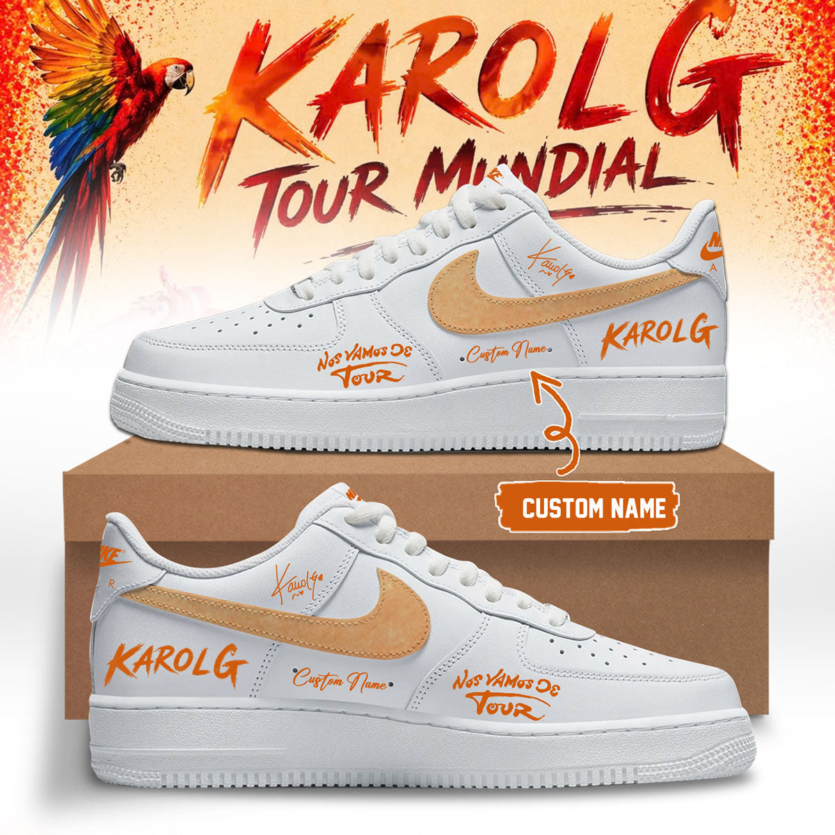Karol G – Viajando Por El Mundo Tropitour 2026 Limited Edition AF1 Sneakers 4
