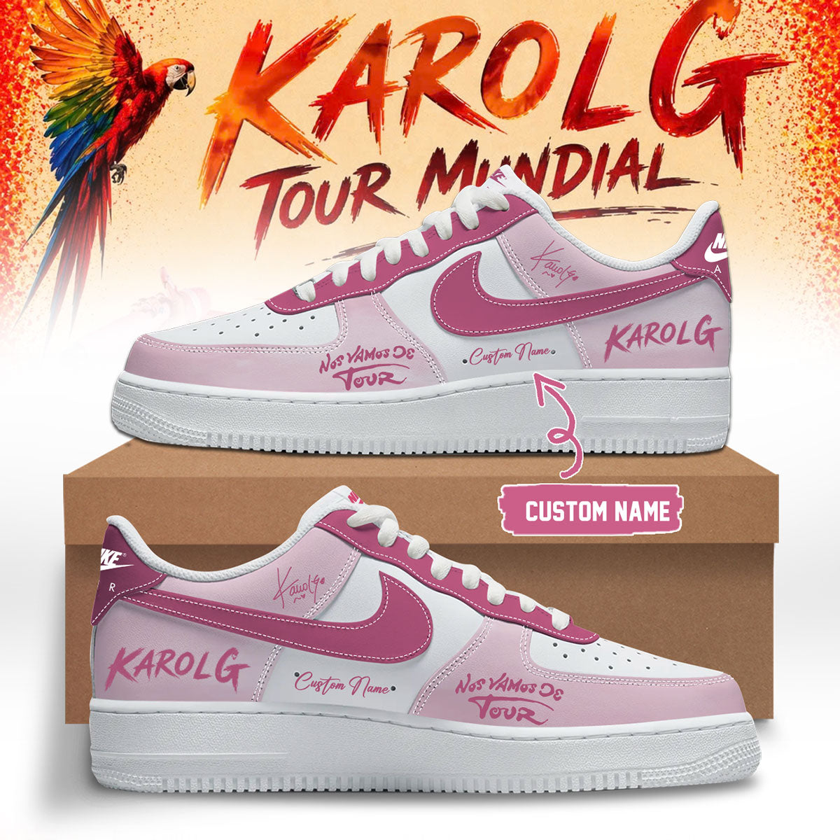 Karol G – Viajando Por El Mundo Tropitour 2026 Limited Edition AF1 Sneakers 5