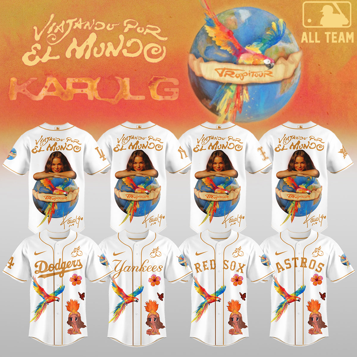 Karol G x MLB – Nos Vamos de Tour JERSEY (All Team) 6