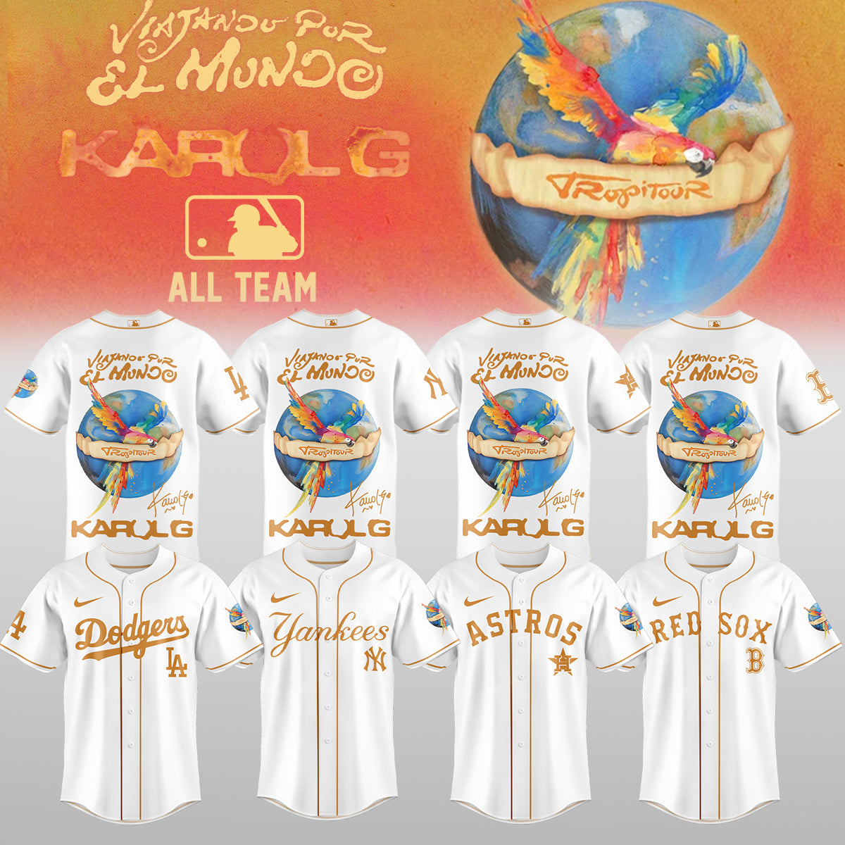 Karol G x MLB – Nos Vamos de Tour JERSEY (All Team) 1