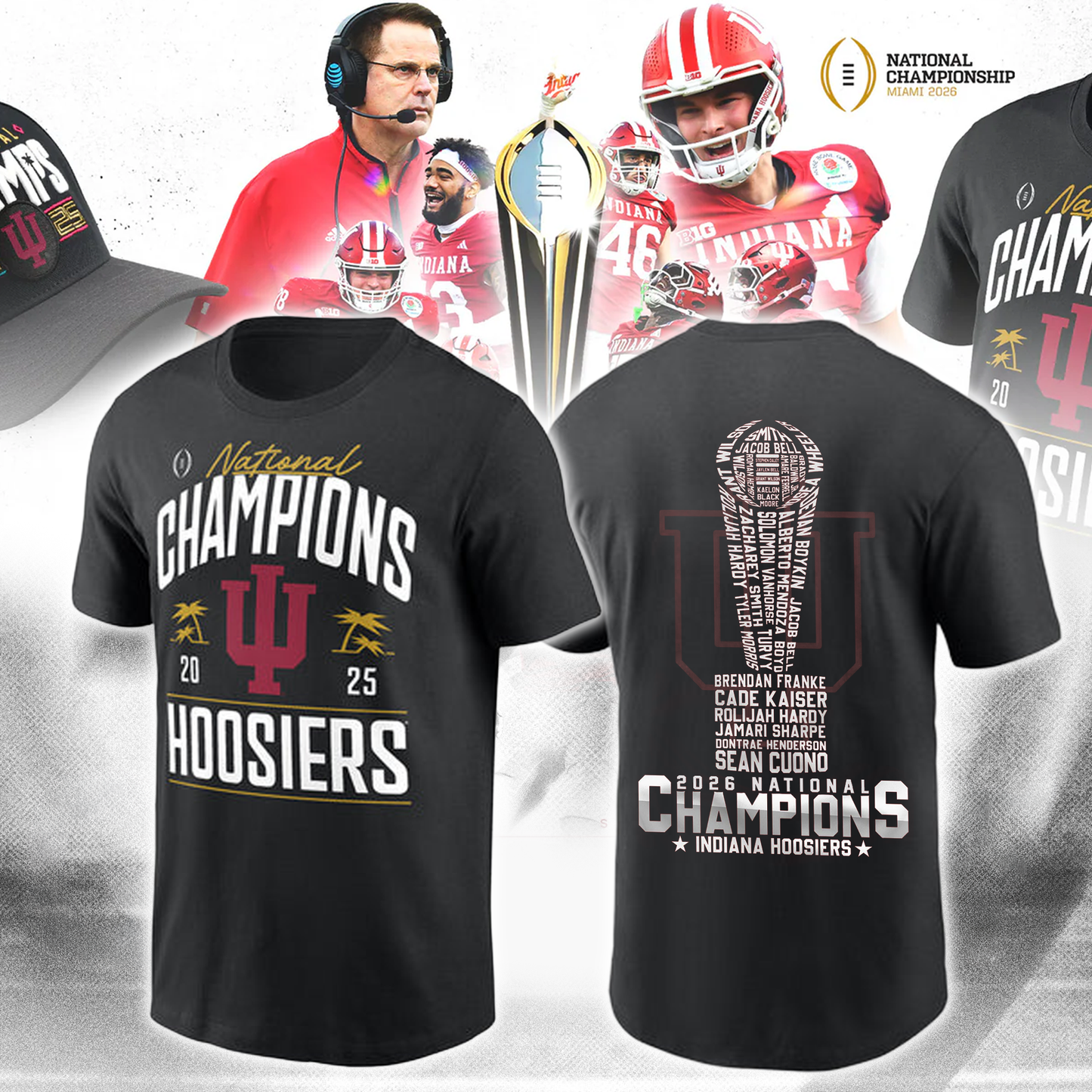 Indiana Hoosiers 2025-2026 CFP Champions T-Shirt