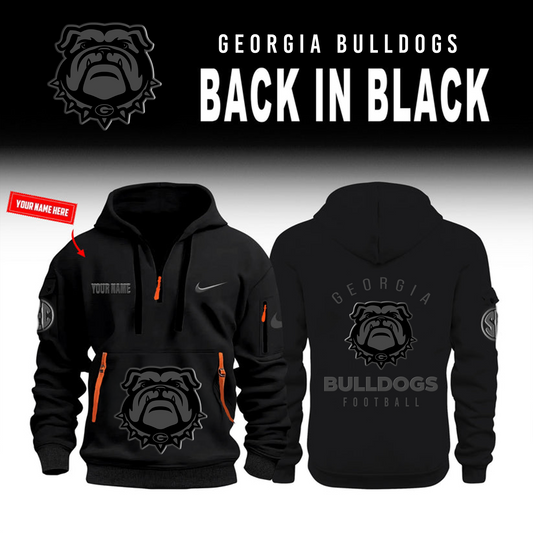 Georgia Bulldogs 2026 Back In Black Limited Half Zip Hoodie