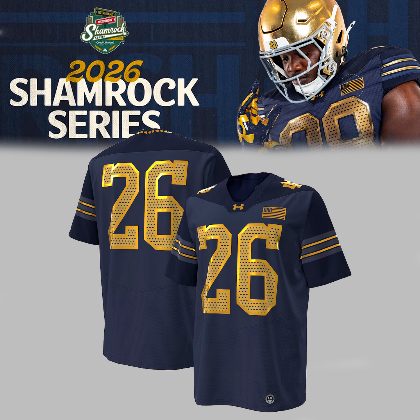 Notre Dame Fighting Irish 2026 Shamrock Series - Jersey