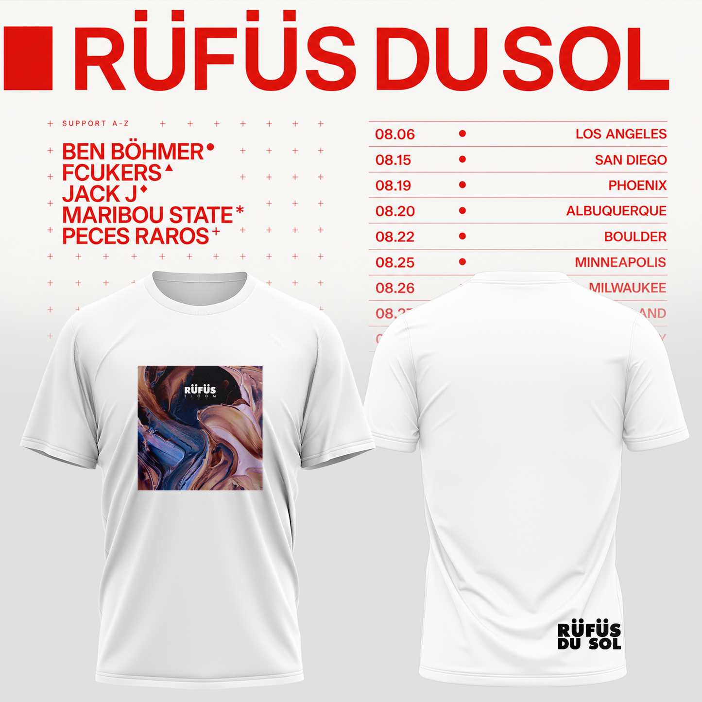 RÜFÜS DU SOL 2026 Tour Merchandise