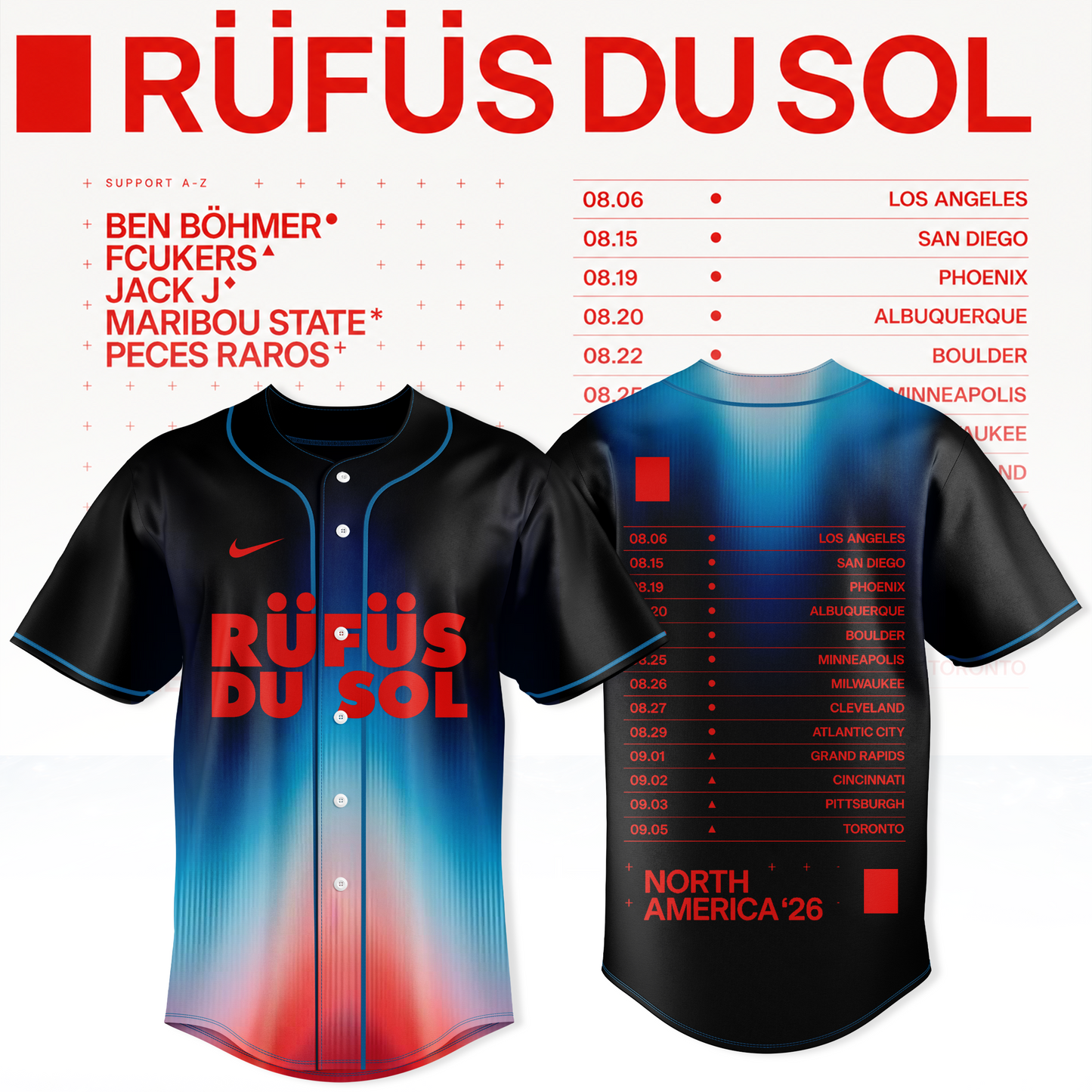 RÜFÜS DU SOL 2026 Tour Merchandise