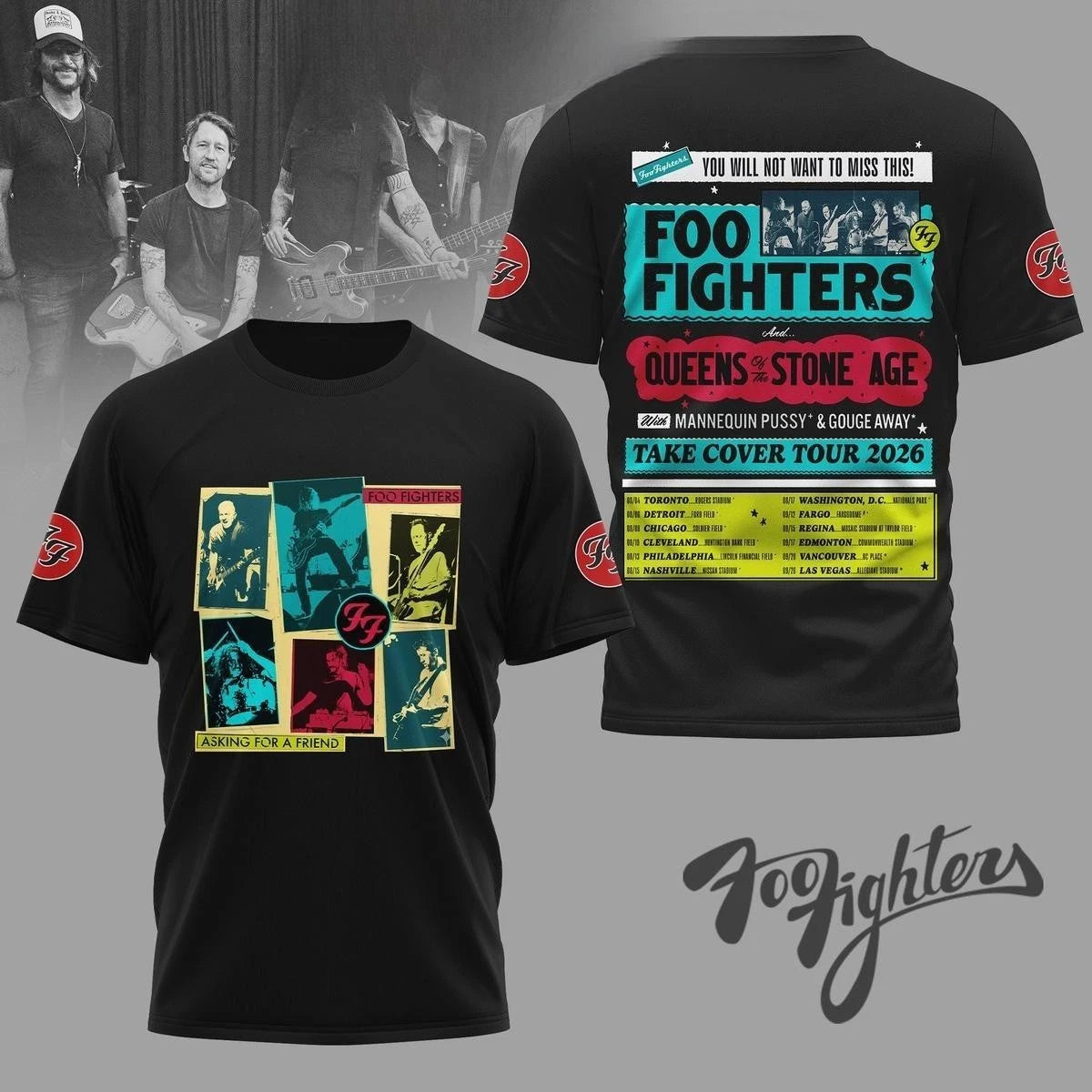 Foo Fighters 2026 Take Cover Tour Limited Shirt