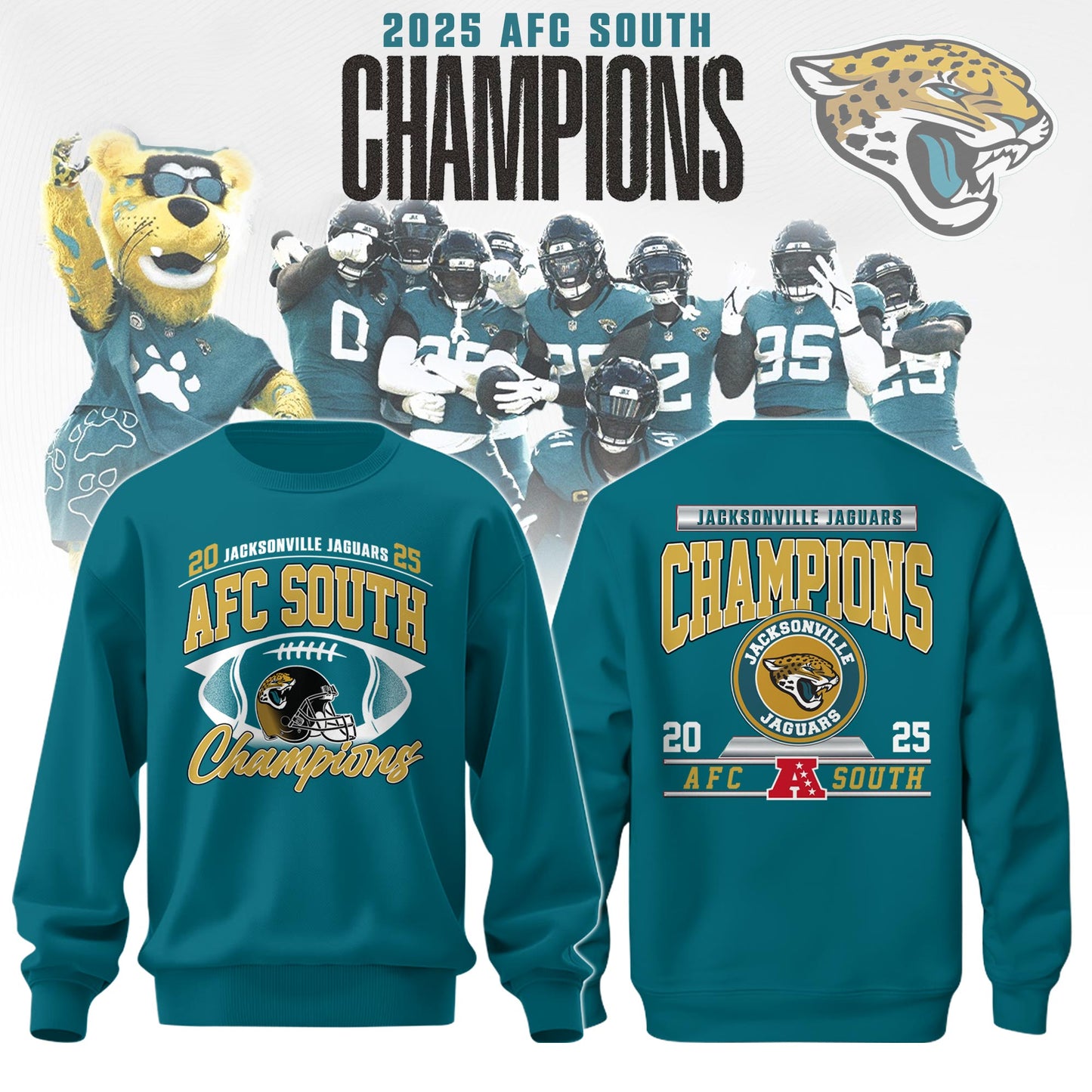Jacksonville Jaguars 2025 AFC South Champions Sweatshirt