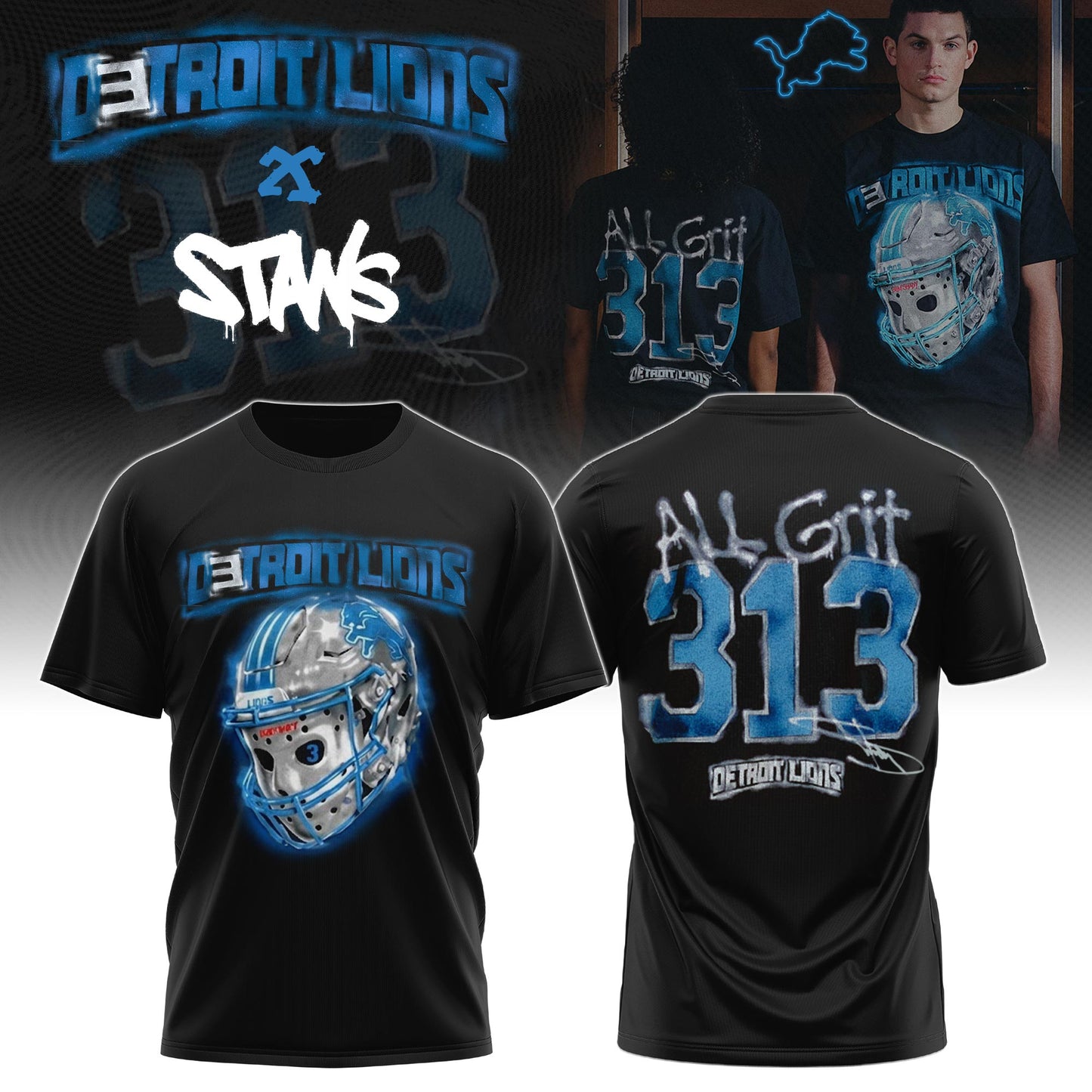 EMINEM X LIONS THANKSGIVING TEE Shirt LIMITED DROP! Get Yours Before Kickoff!