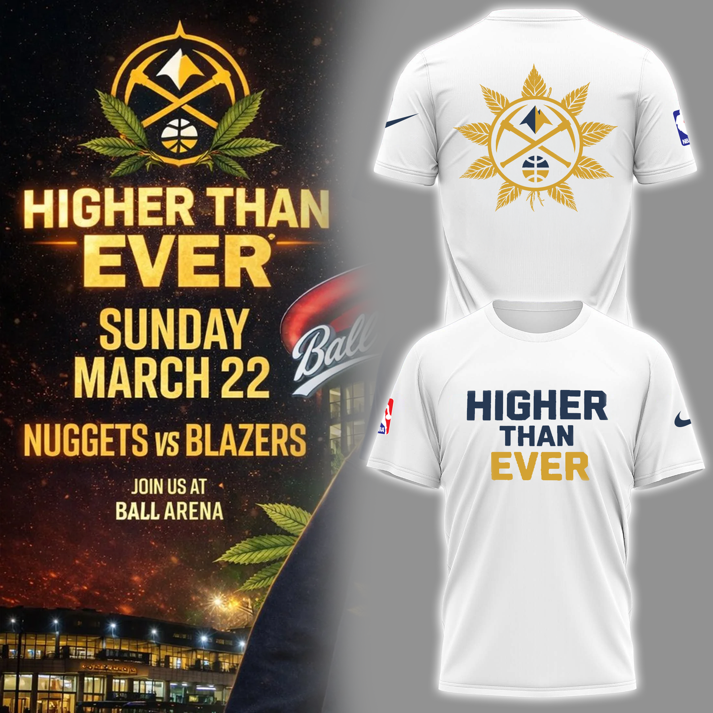 Denver Nuggets - Limited Edition Higher Than Ever Tshirt