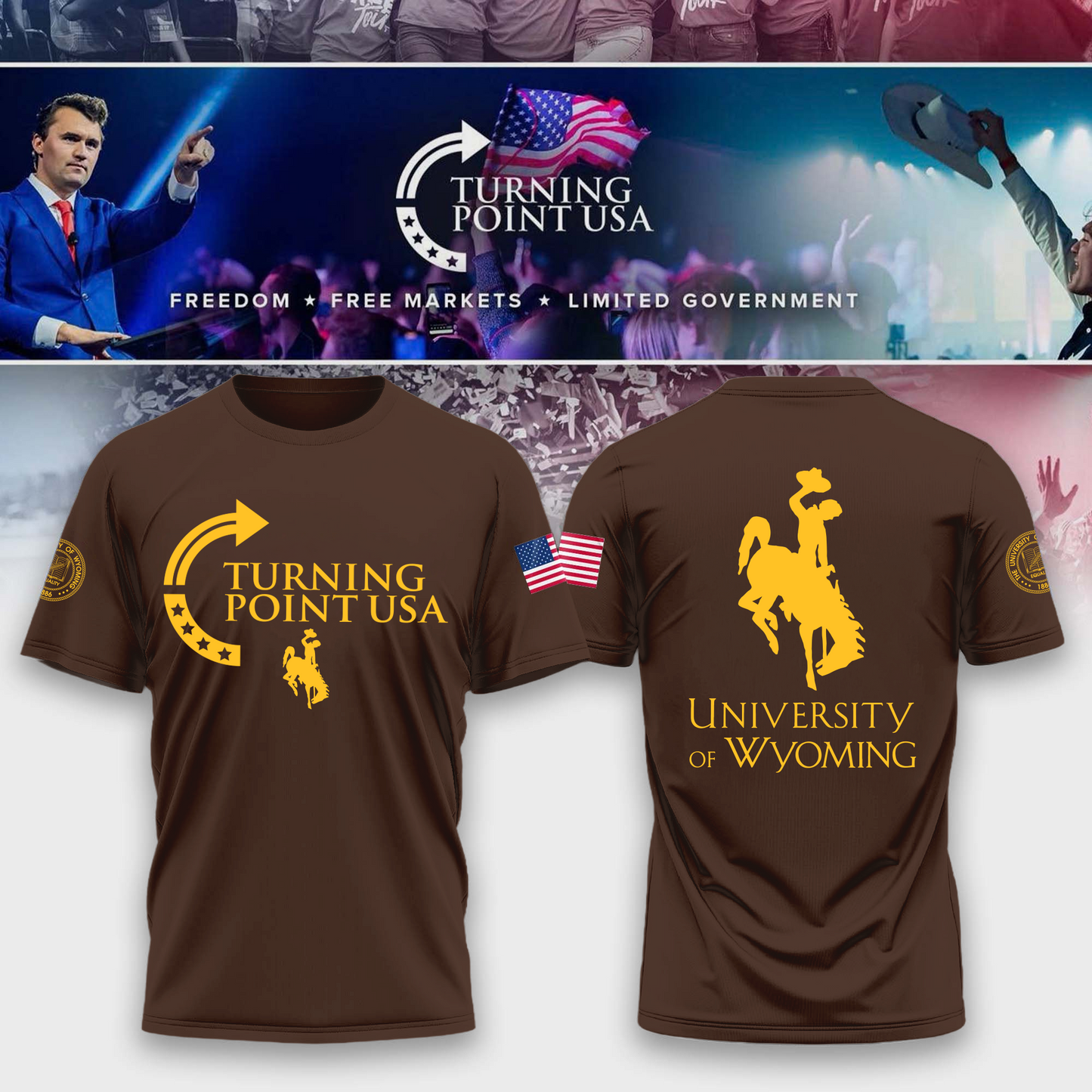 University of Wyoming x Turning Point USA TShirt