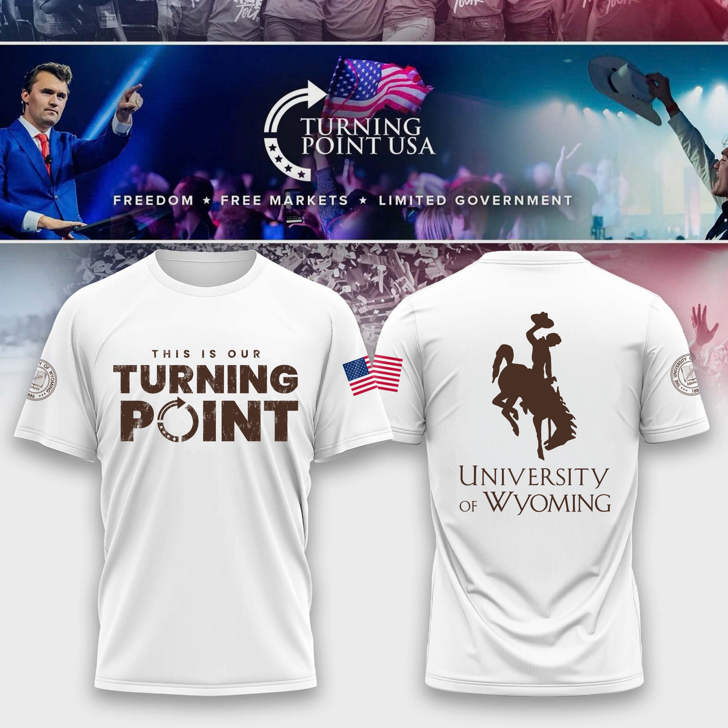 University of Wyoming x Turning Point USA TShirt
