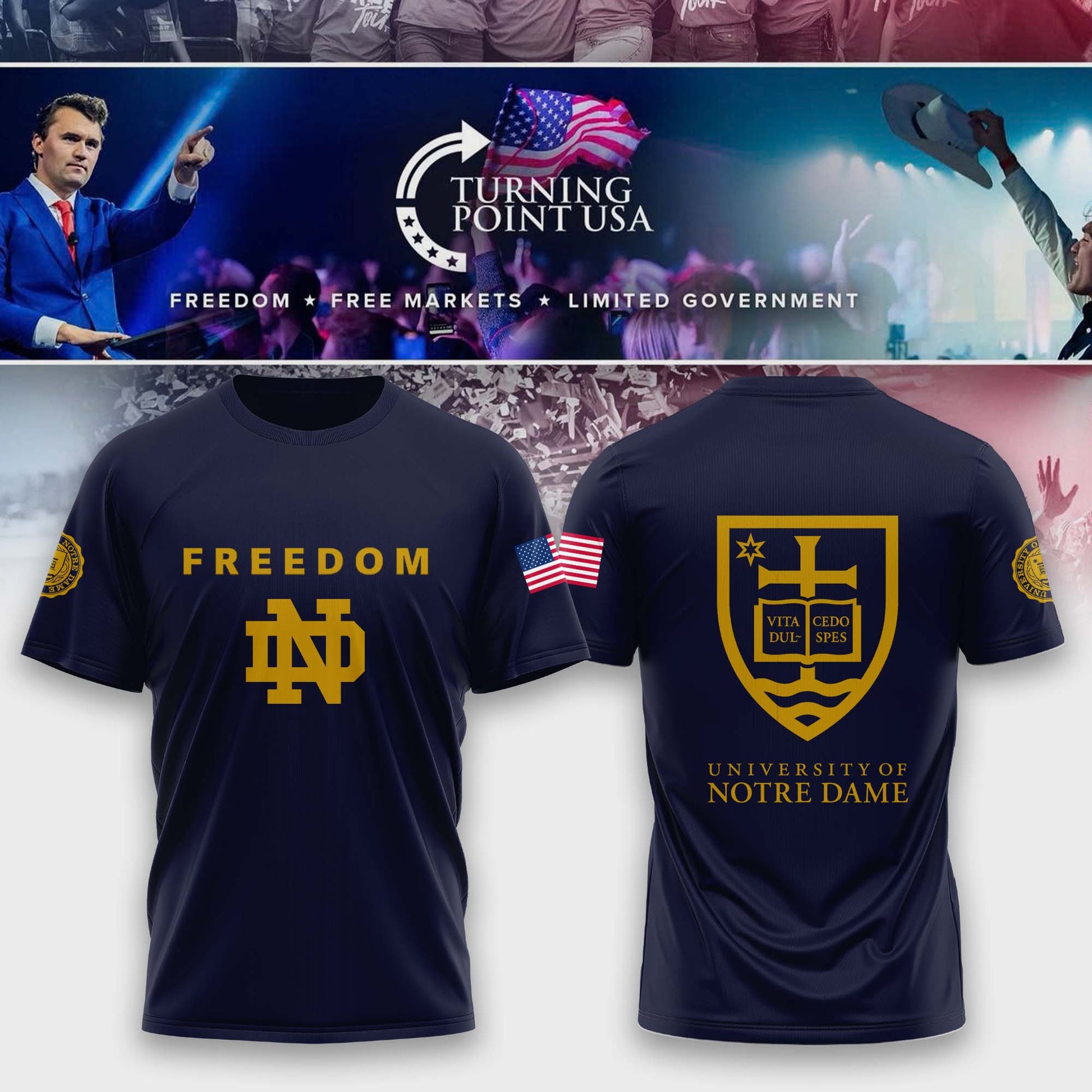 .     Notre   Dame Campus Freedom Tshirt