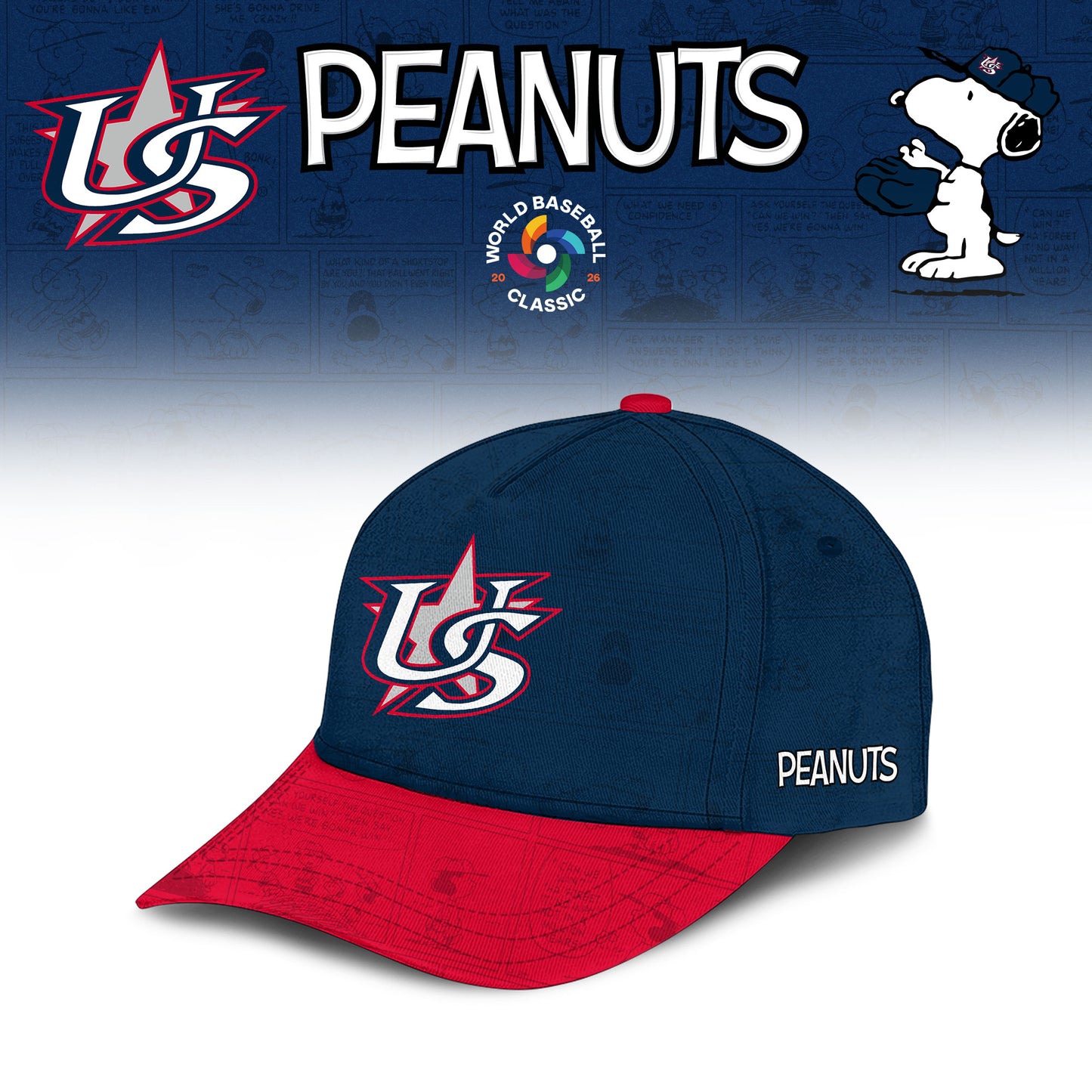 USA x Peanuts Baseball Team 2026 World Baseball Classic Limited Jersey