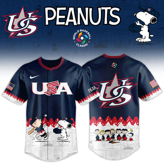 USA x Peanuts Baseball Team 2026 World Baseball Classic Limited Jersey