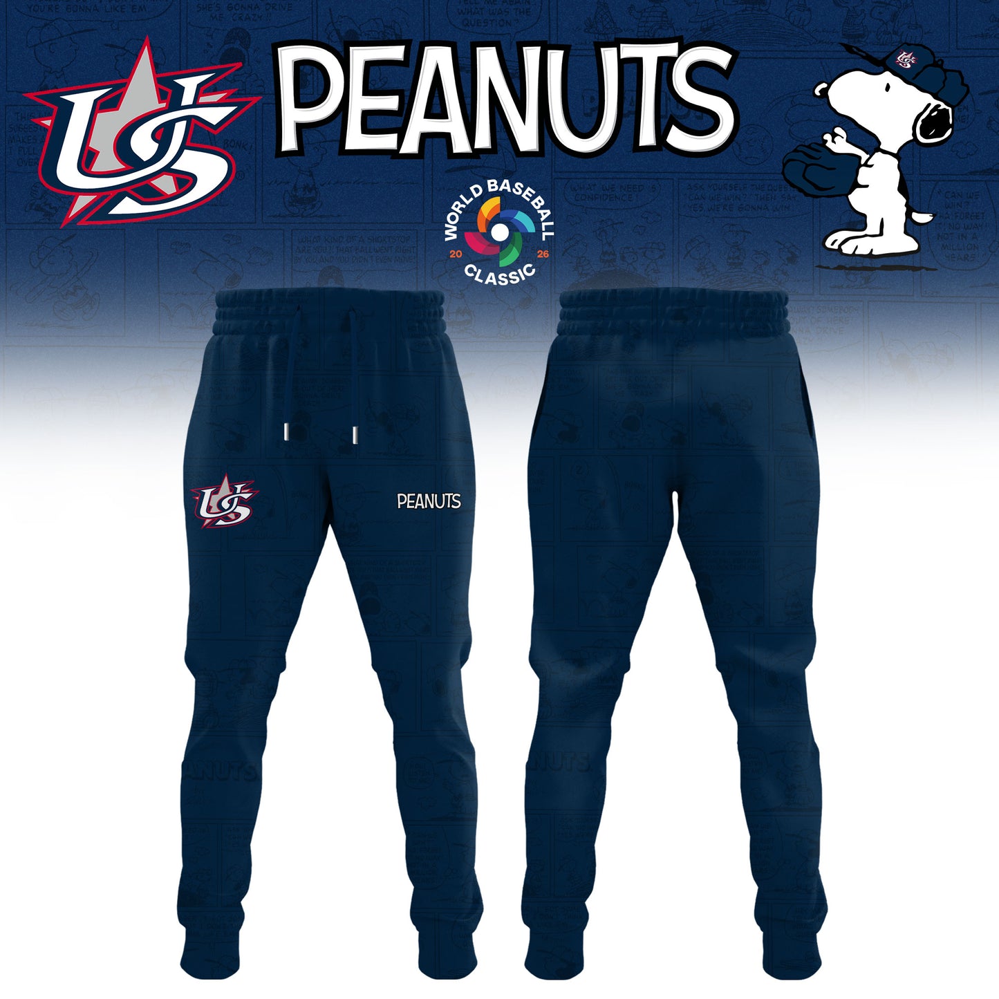USA x Peanuts Baseball Team 2026 World Baseball Classic Limited Jersey