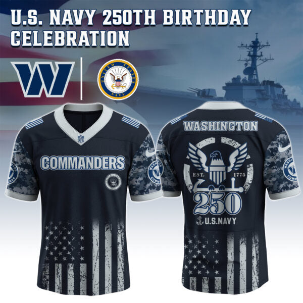 Washington Commanders x U.S. NAVY 250TH Birthday Special Edition Jersey - Tycheco