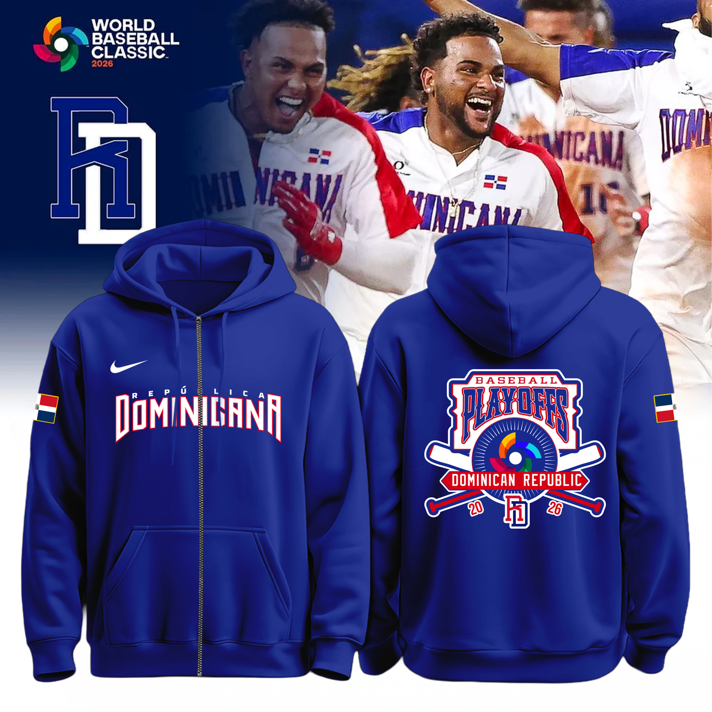 Dominican Republic Baseball 2026 World Baseball Classic Limited Zip Hoodie