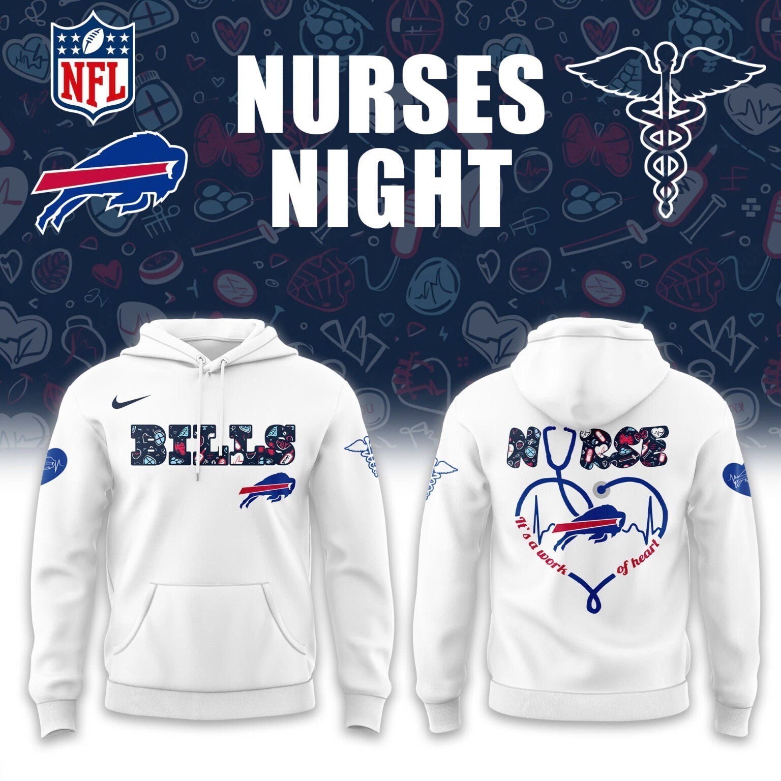 Buffalo Bills NURSES NIGHT Hoodie