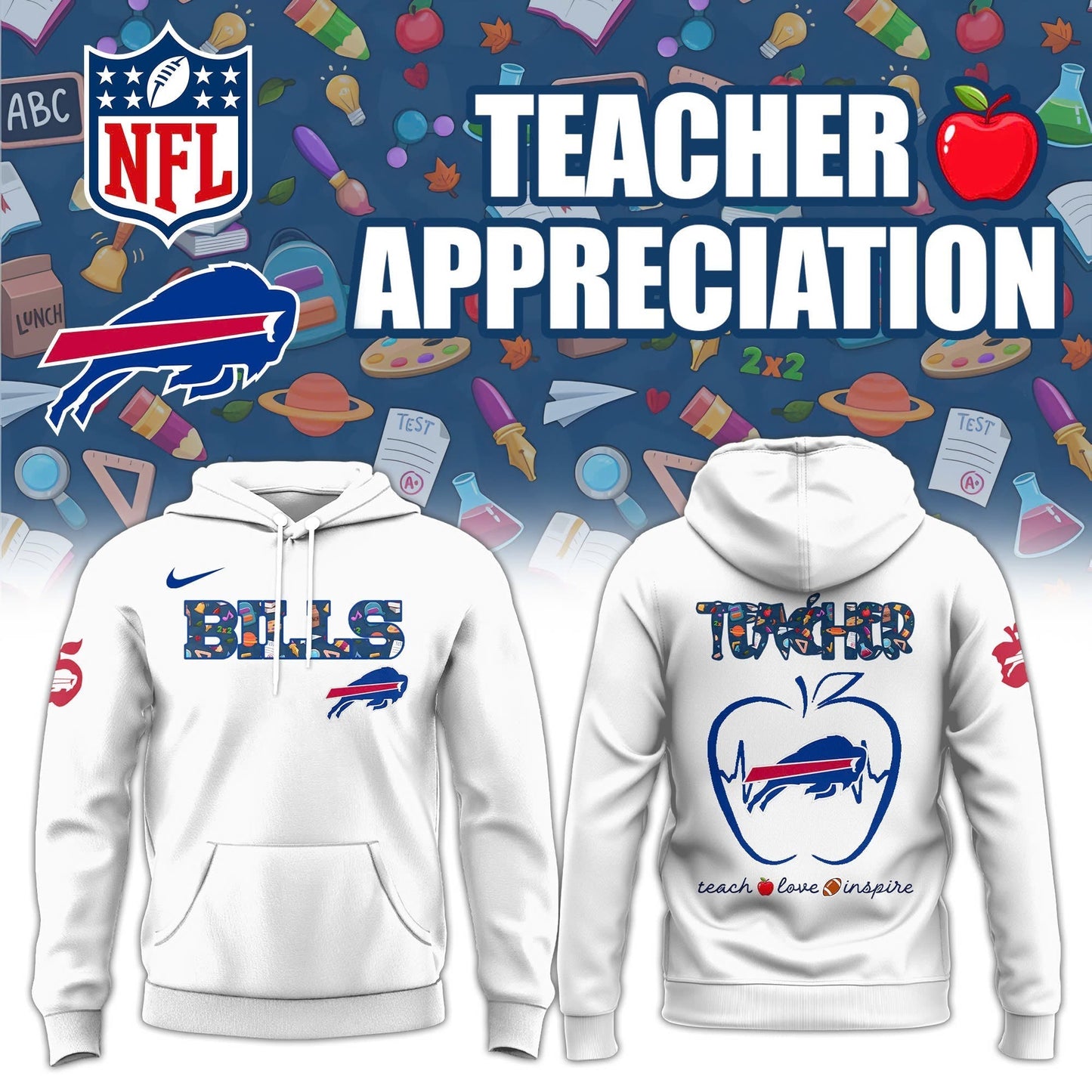 Buffalo Bills TEACHER NIGHT Hoodie