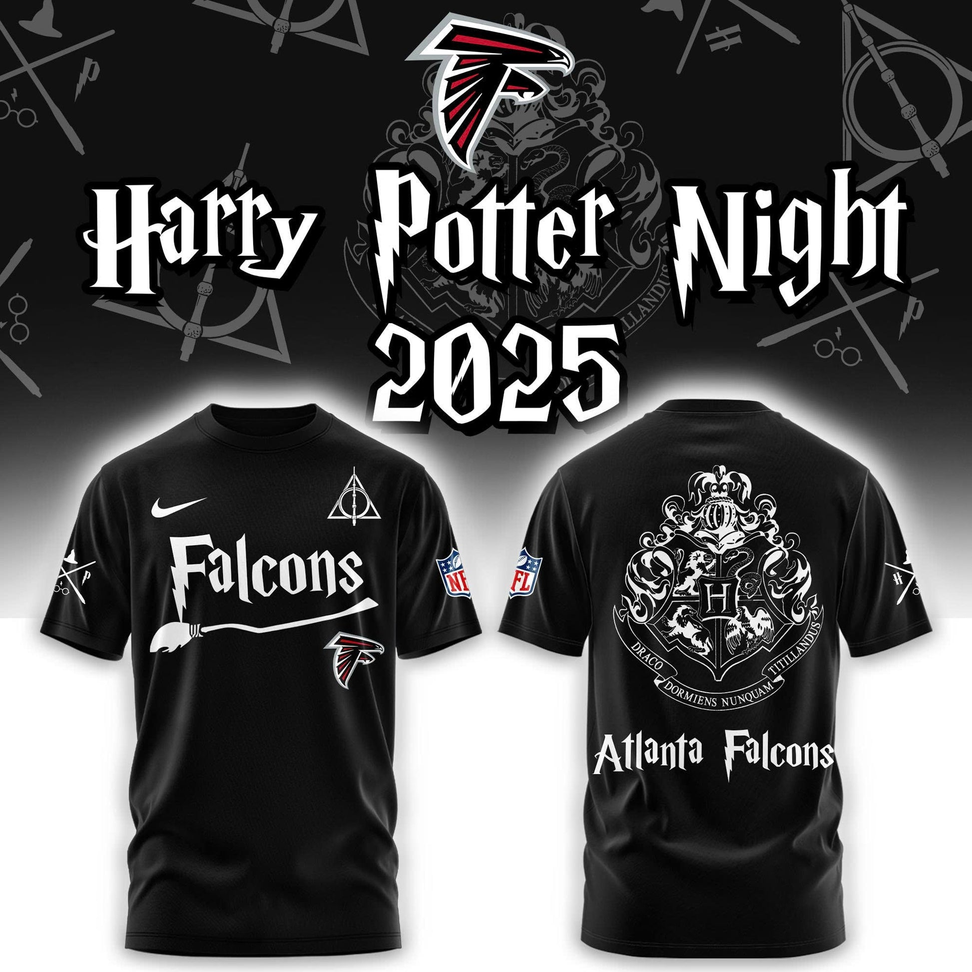 Atlanta Falcons Harry Potter 2025 Combo T-Shirt