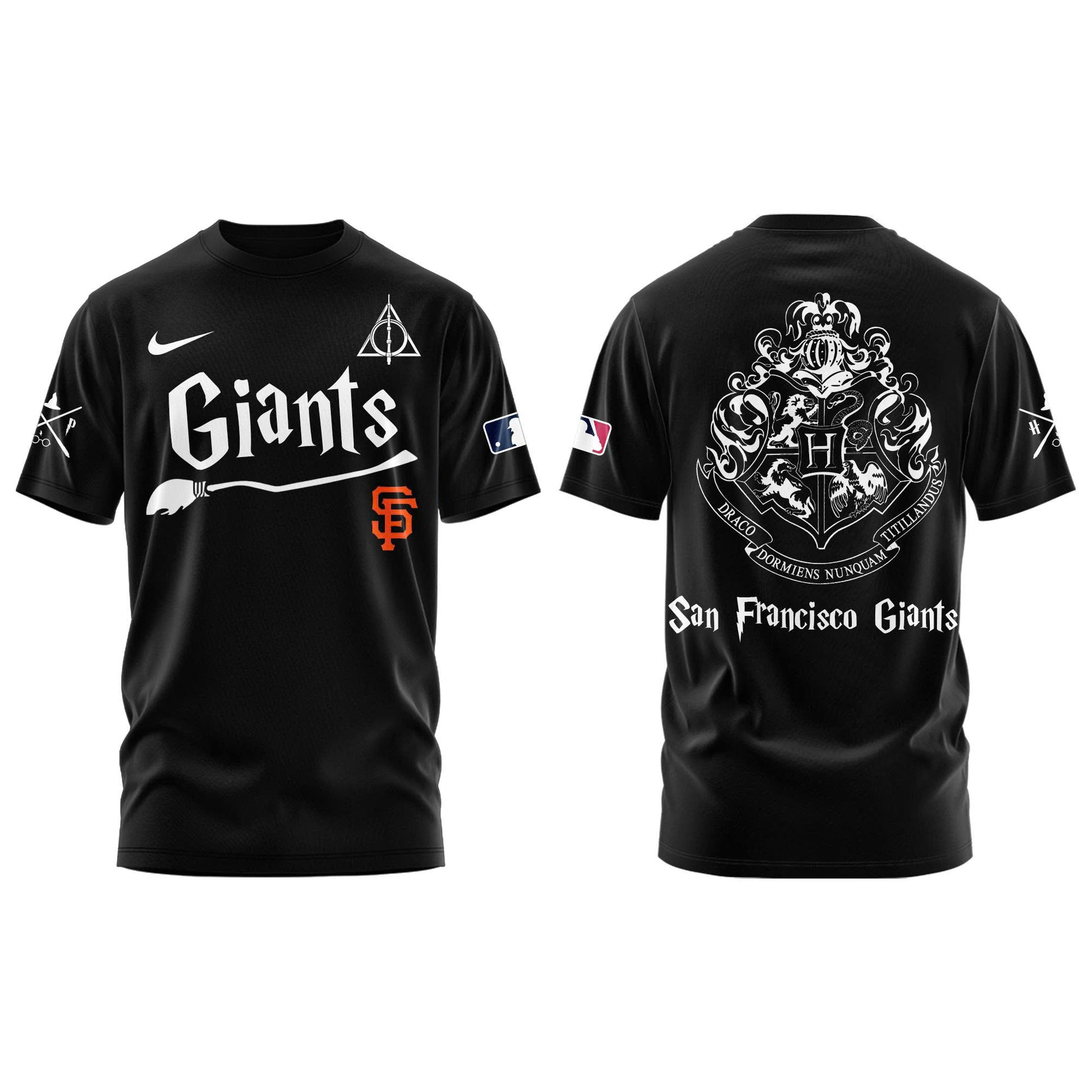2026 San Francisco Giants x Harry Potter Combo T-Shirt Jogger And Cap Outfit Black