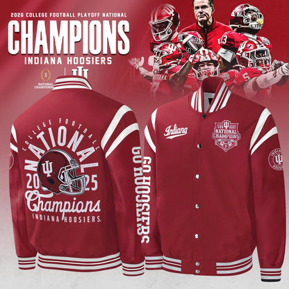 Indiana Hoosiers College Football Playoff 2025 National Champions Bomber Jacket