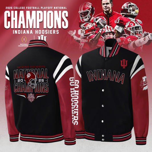 Indiana Hoosiers College Football Playoff 2025 National Champions Bomber Jacket