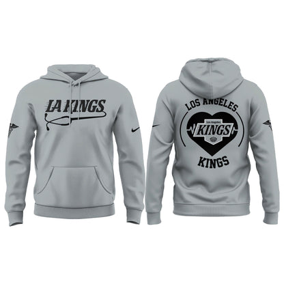2026 Los Angeles Kings Healthcare Appreciation Night Limited Edition Hoodie, Jogger And Cap Outfit Grey