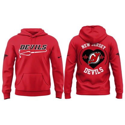 2026 New Jersey Devils Healthcare Appreciation Night Limited Edition Hoodie, Jogger and Cap Outfit Red