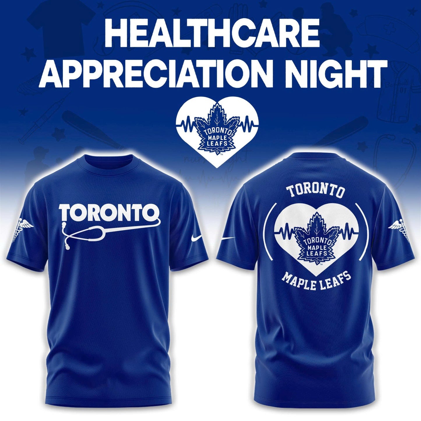 2026 Toronto Maple Leafs Healthcare Appreciation Night Limited Edition T-Shirt, Jogger And Cap Outfit
