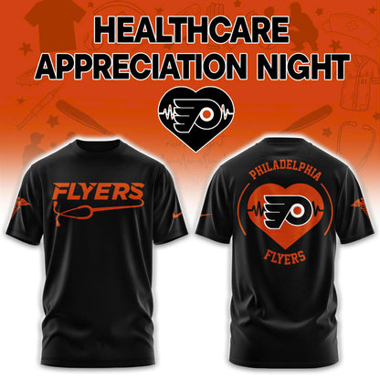 2026 Philadelphia Flyers Healthcare Appreciation Night Limited Edition T-Shirt, Jogger And Cap Outfit Black