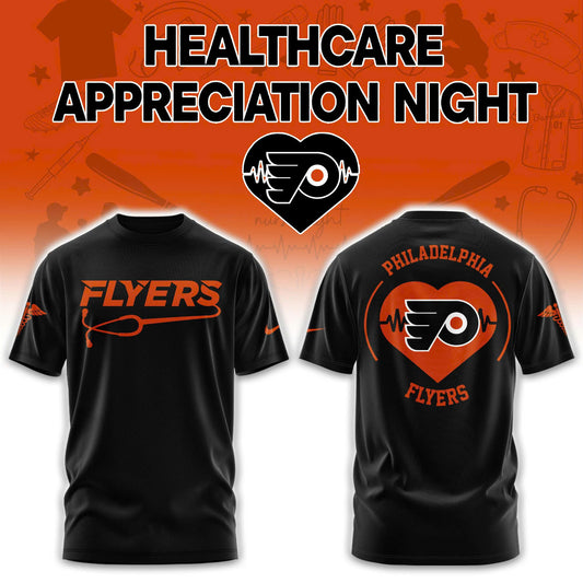 2026 Philadelphia Flyers Healthcare Appreciation Night Limited Edition T-Shirt, Jogger And Cap Outfit Black