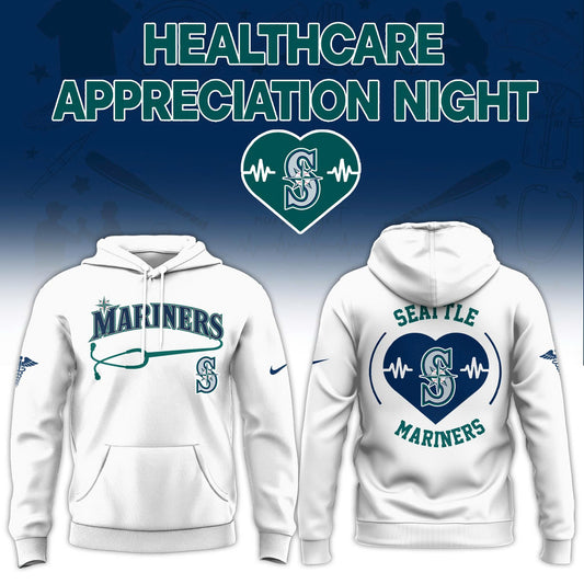 2026 Seattle Mariners Healthcare Appreciation Night Limited Edition Hoodie Jogger And Cap Outfit White