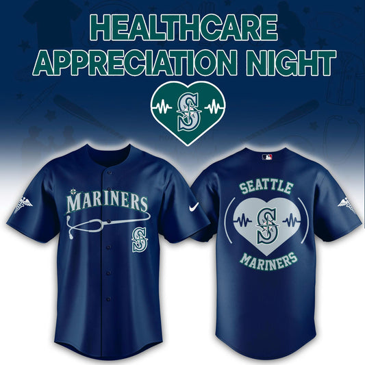 2026 Seattle Mariners Healthcare Appreciation Night Limited Edition Jersey Jogger And Cap Outfit