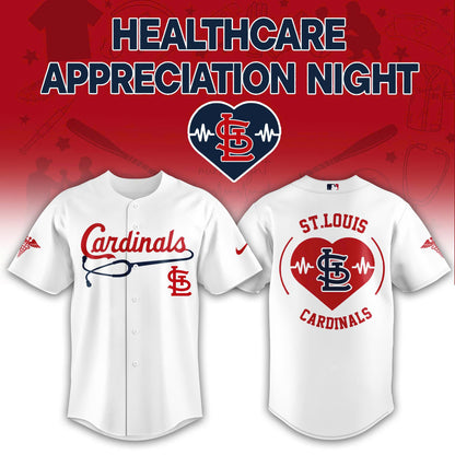 2026 St.Louis Cardinals Healthcare Appreciation Night Limited Edition Jersey Jogger And Cap Outfit