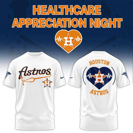 2026 Houston Astros Healthcare Appreciation Night Limited Edition T-Shirt Jogger And Cap Outfit White
