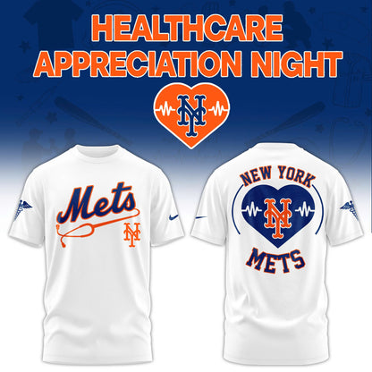 2026 New York Mets Healthcare Appreciation Night Limited Edition T-Shirt Jogger And Cap Outfit White