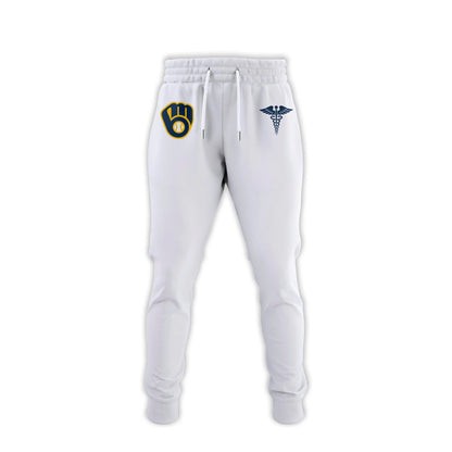2026 Milwaukee Brewers Healthcare Appreciation Night Limited Edition Jersey Jogger And Cap White Outfit
