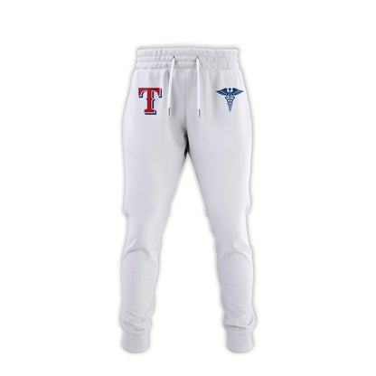 2026 Texas Rangers Healthcare Appreciation Night Limited Edition Jersey Jogger And Cap Outfit White