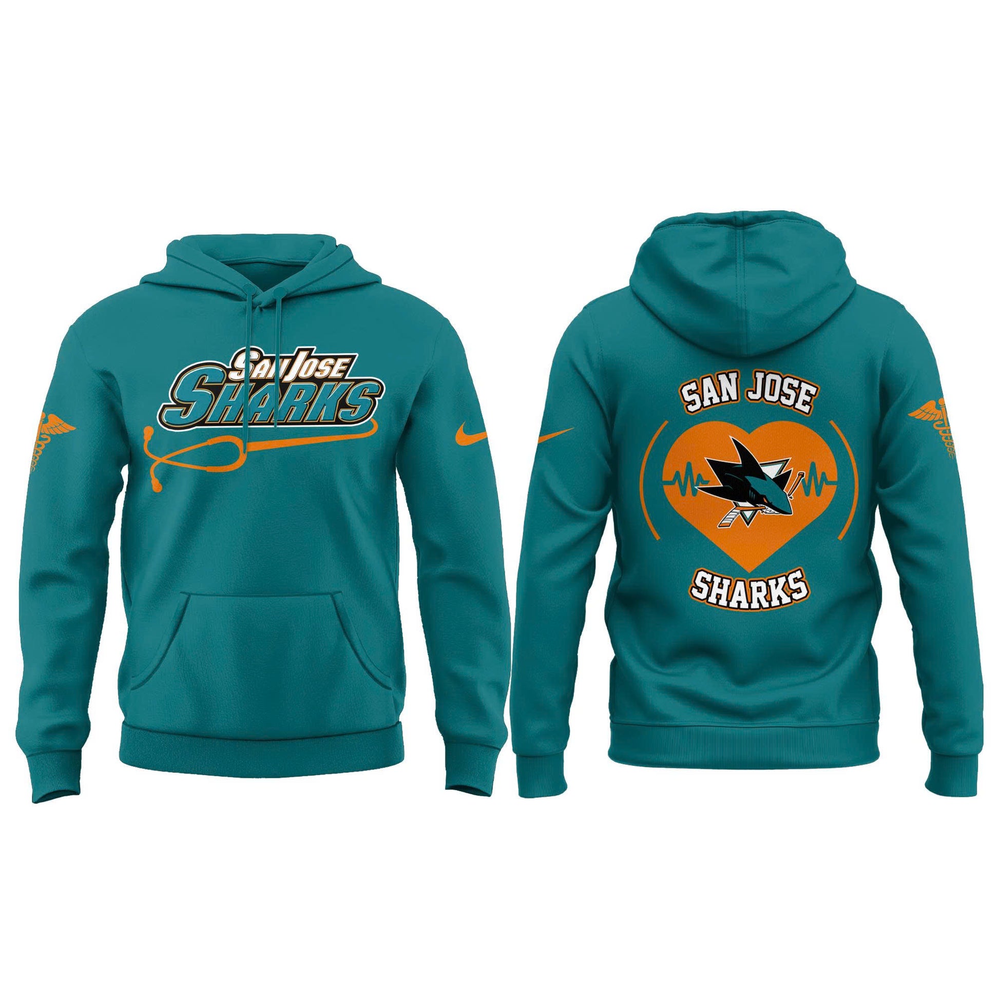 2026 San Jose Sharks Healthcare Appreciation Night Limited Edition Hoodie, Jogger And Cap Outfit