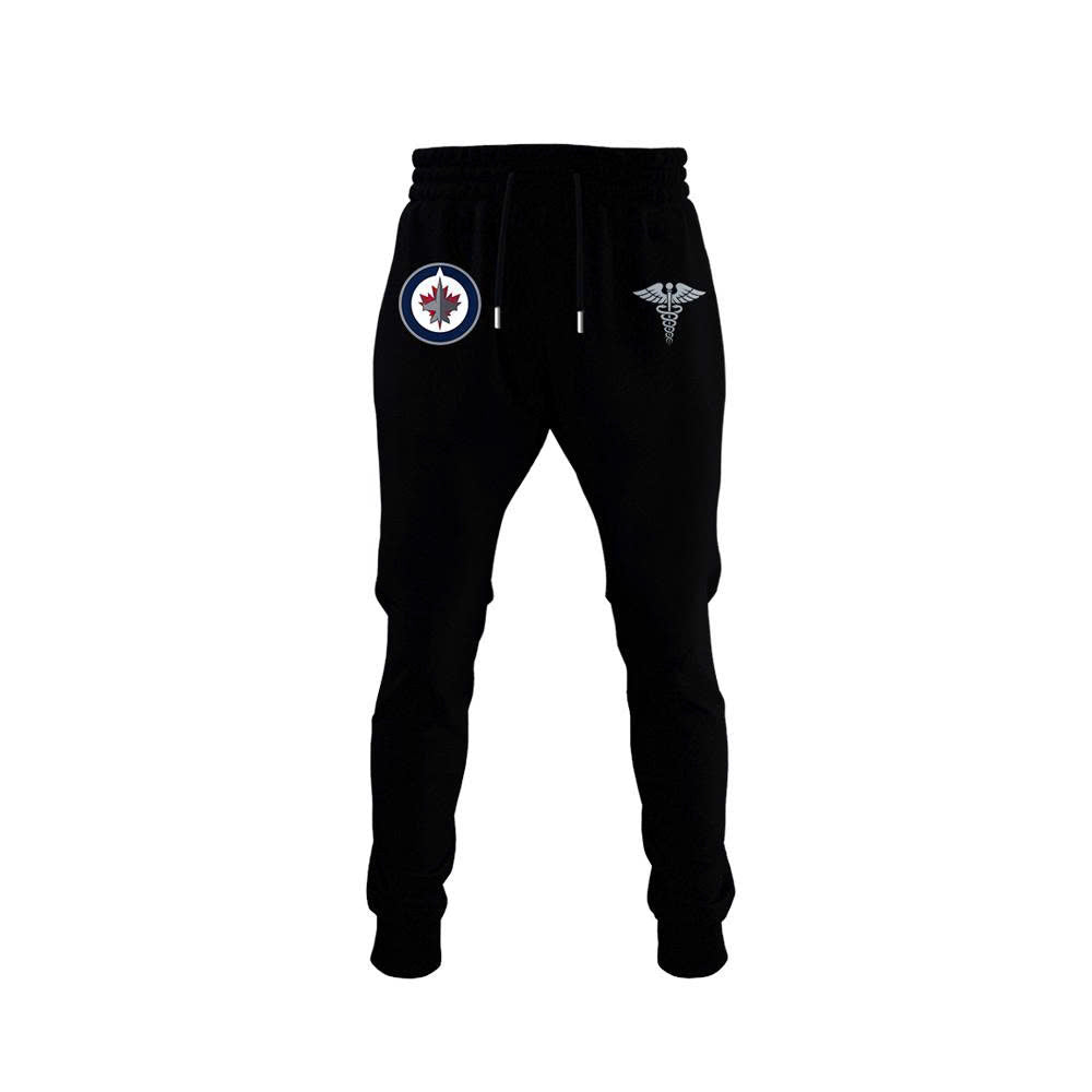 2026 Winnipeg Jets Healthcare Appreciation Night Limited Edition Hoodie, Jogger and Cap Outfit - Black