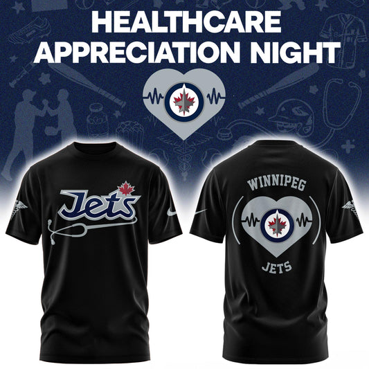 2026 Winnipeg Jets Healthcare Appreciation Night Limited Edition T-Shirt, Jogger and Cap Outfit - Black