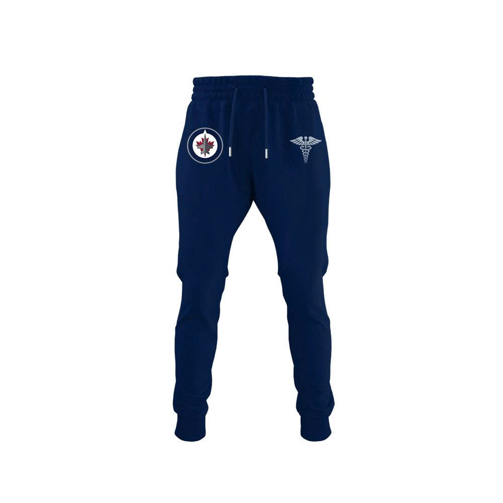 2026 Winnipeg Jets Healthcare Appreciation Night Limited Edition T-Shirt, Jogger and Cap Outfit - Navy Blue