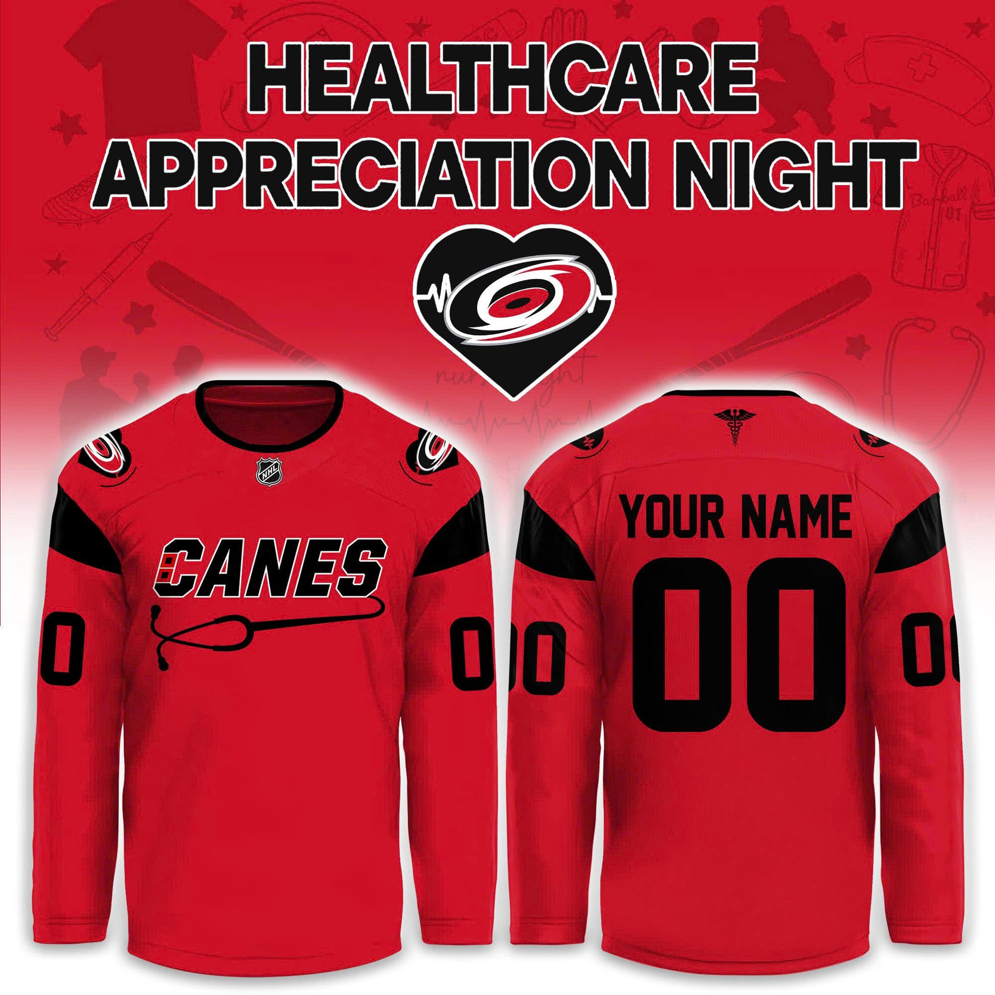 2026 Carolina Hurricanes Healthcare Appreciation Night Hockey Limited Edition Jersey