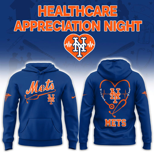 2026 New York Mets Healthcare Appreciation Night Limited Edition Hoodie Jogger And Cap Outfit Royal Blue
