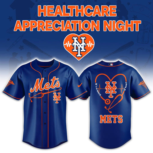 2026 New York Mets Healthcare Appreciation Night Limited Edition Jersey Jogger And Cap Outfit Royal Blue